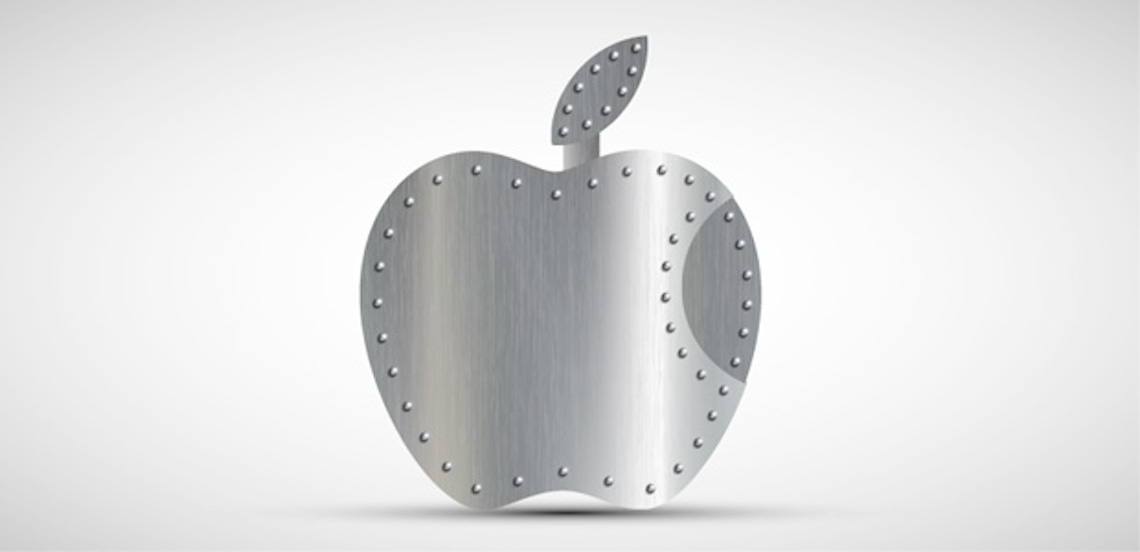 Steel and titanium apple