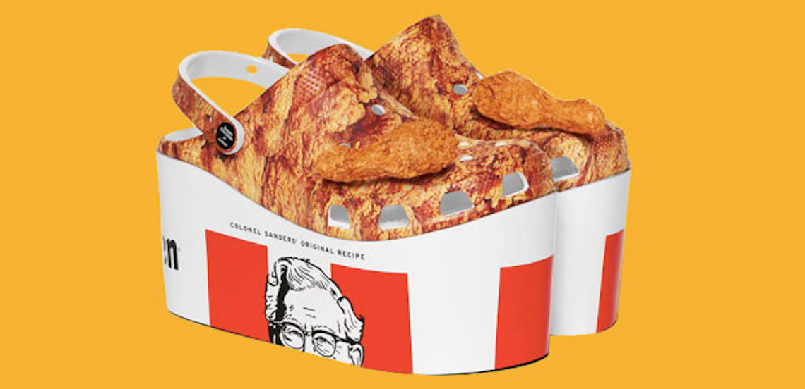 Sandali Crocs al gusto di Kentucky Fried Chicken.