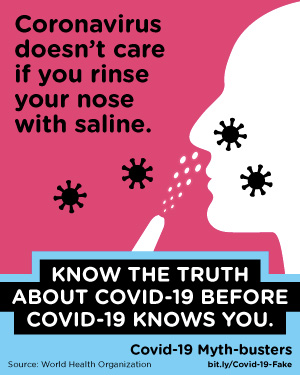 Coronavirus doesn’t care if you rinse your nose with saline.