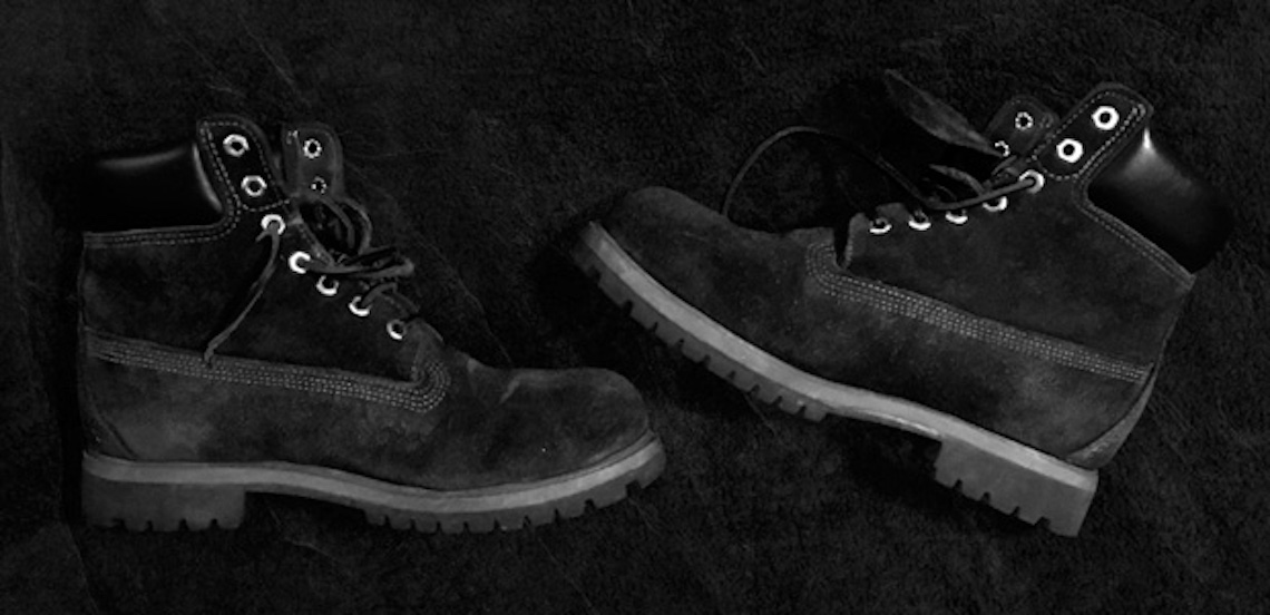 Well-worn walking boots