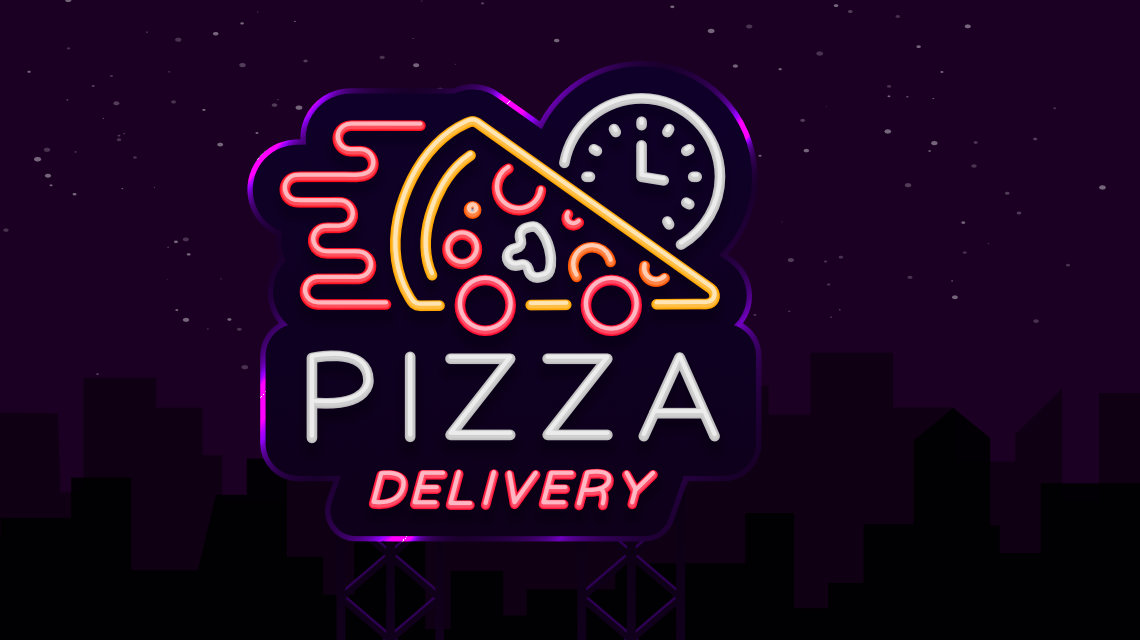 Pizza delivery is now part of the advertising industry.